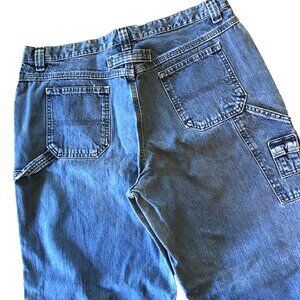 Lee Riveted Carpenter Jeans, Vintage High-Waisted Painter Blue Jeans Plus Size